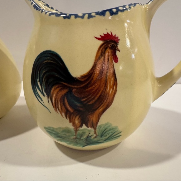 Gryphonware vintage Country Rooster Cream and Sugar Set - Picture 2 of 15